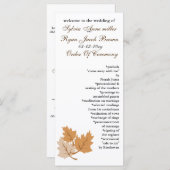 programme de mariage d'automne (Devant / Derrière)