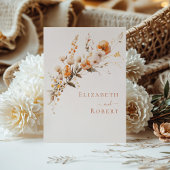 Programme de mariage d'automne aux fleurs sauvages