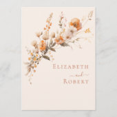 Programme de mariage d'automne aux fleurs sauvages (Devant)