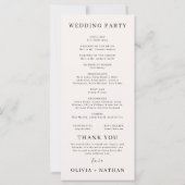 Programme de mariage d'automne en montagne (Dos)