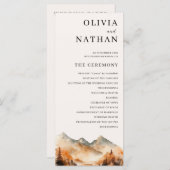 Programme de mariage d'automne en montagne (Devant / Derrière)