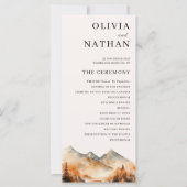 Programme de mariage d'automne en montagne (Devant)