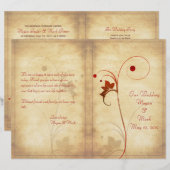 Programme de mariage d'automne personnalisable (Devant / Derrière)