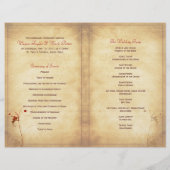Programme de mariage d'automne personnalisable (Dos)