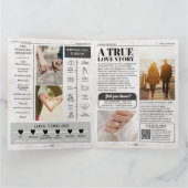 Programme de mariage de 4 pages Journal Mariage un (Intérieur)