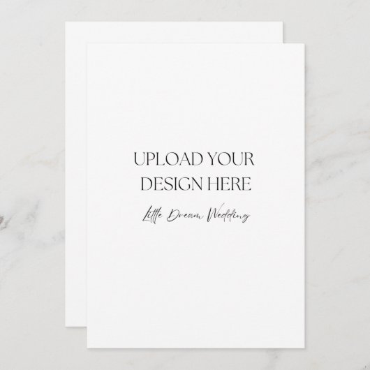 Programme de mariage de 5 x 7 pouces, double face (Devant / Derrière)