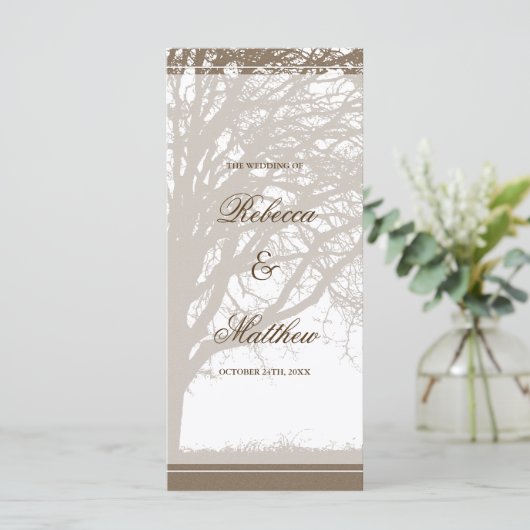 Programme de Mariage de automne de chêne Brown (Debout devant)