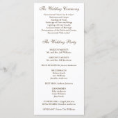 Programme de Mariage de automne de chêne Brown (Dos)