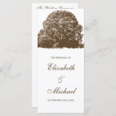 Programme de Mariage de automne de chêne Brown (Devant / Derrière)