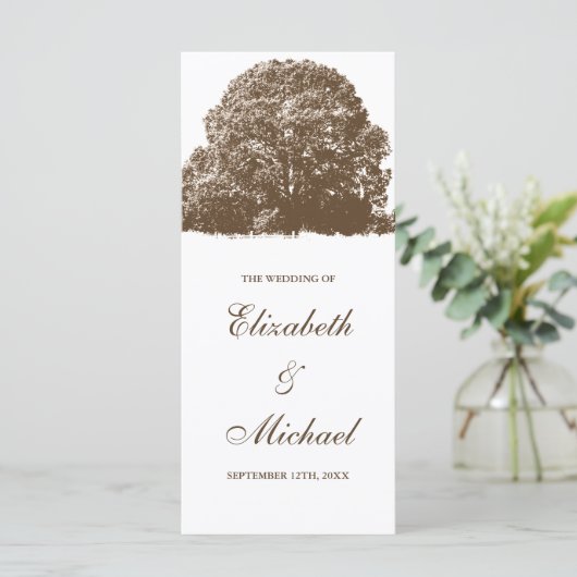 Programme de Mariage de automne de chêne Brown (Debout devant)