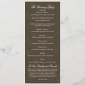 Programme de Mariage de automne lunaire (Dos)