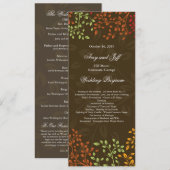 Programme de Mariage de automne lunaire (Devant / Derrière)