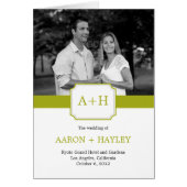 Programme de mariage de bande moderne (chaux) (Devant)