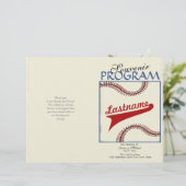 Programme de mariage de baseball (Debout devant)