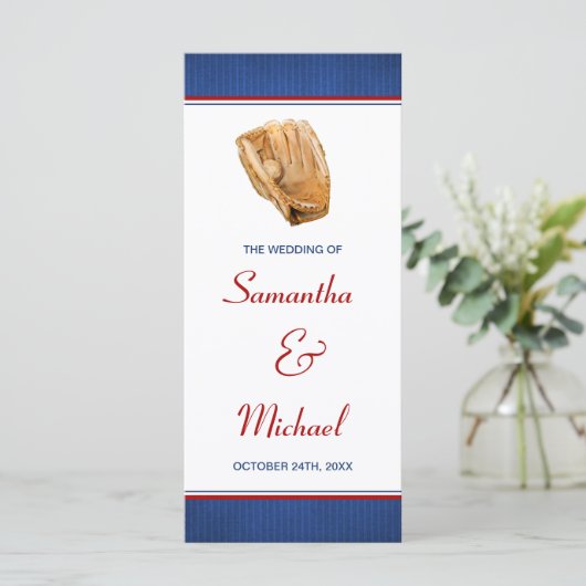 Programme de mariage de baseball (Debout devant)