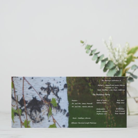 Programme de mariage de Birch Weeping (Debout devant)