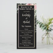 Programme de mariage de Boho Rose Noir à double fa (Debout devant)