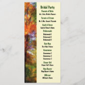 Programme de mariage de Bois Automne (Dos)