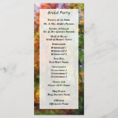 Programme de mariage de Bois Automne (Dos)