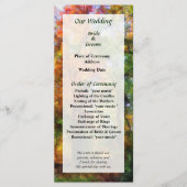 Programme de mariage de Bois Automne (Devant)