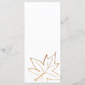 Programme de mariage de bordure de feuille d'érabl (Dos)