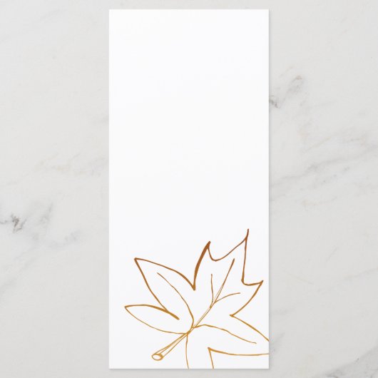 Programme de mariage de bordure de feuille d'érabl (Dos)