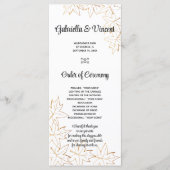 Programme de mariage de bordure de feuille d'érabl (Devant)