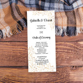 Programme de mariage de bordure de feuille d'érabl