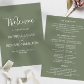 Programme de mariage de calligraphie moderne simpl