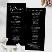 Programme de mariage de calligraphie moderne simpl