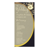 Programme De Mariage De Calligraphie Or Et Noir (Devant)