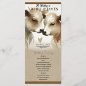 Programme de mariage de campagne marron crème d'am (Devant)