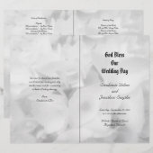Programme de mariage de cérémonie catholique noir (Devant / Derrière)