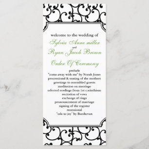 programme de mariage de chaux et de noirs