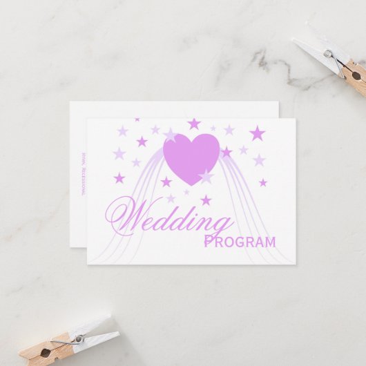 Programme de mariage de conception des coeurs viol (Devant/Arrière en situation)