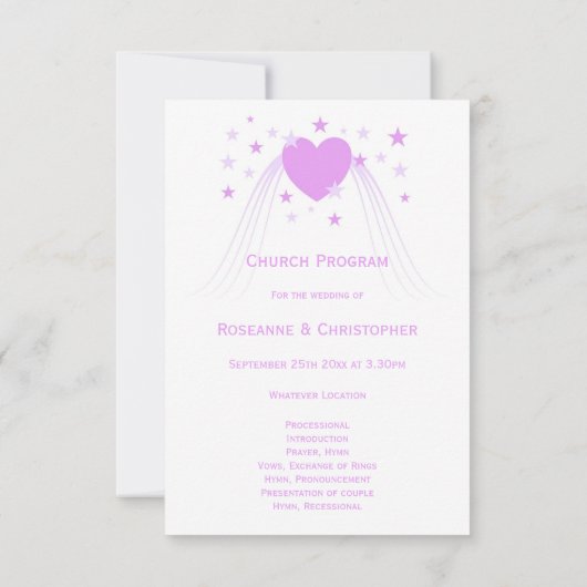 Programme de mariage de conception des coeurs viol (Dos)