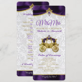 Programme de mariage de conte de fée royal (Devant / Derrière)