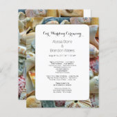 Programme de mariage de coquillages de petite plag (Devant / Derrière)