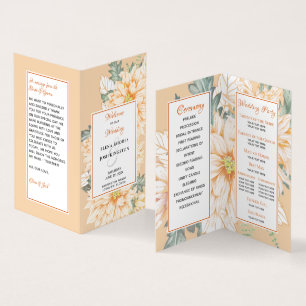 Programme de mariage de Dahlias Marmalade