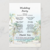 Programme de mariage de destination de plage tropi (Dos)