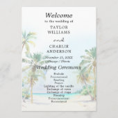 Programme de mariage de destination de plage tropi (Devant)