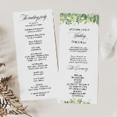 Programme de mariage de destination d'été verdoyan