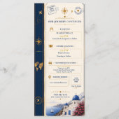 Programme de mariage de destination Navy Gold (Dos)