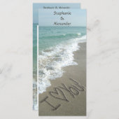 Programme de mariage de destination, thème de plag (Devant / Derrière)