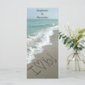 Programme de mariage de destination, thème de plag (Debout devant)