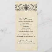 Programme de mariage de fleur noire (Dos)