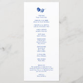 Programme de mariage de fleurs blanches dessinées  (Dos)