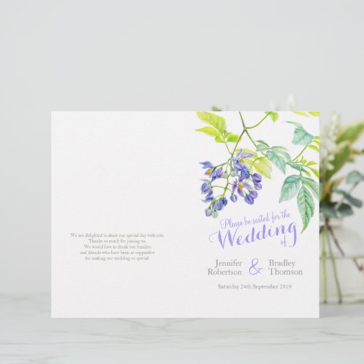 Programme de mariage de fleurs de vigne de pomme d (Debout devant)