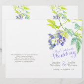 Programme de mariage de fleurs de vigne de pomme d (Devant / Derrière)