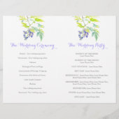 Programme de mariage de fleurs de vigne de pomme d (Dos)